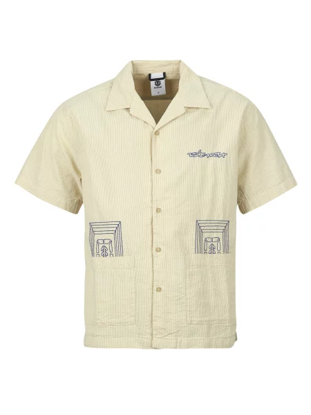 Srajca s kratkimi rokavi Element z vezenjem s kratkimi rokavi bež