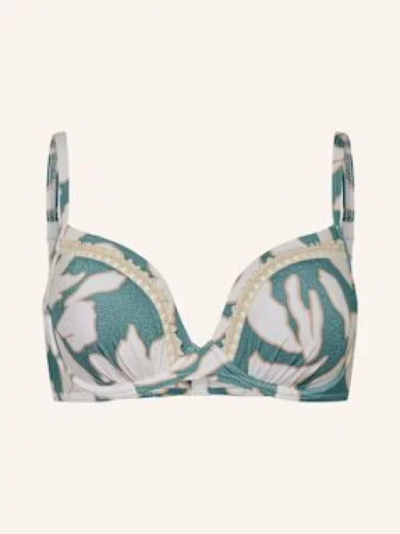 Watercult Góra Od Bikini Z Fiszbinami Floral Abstract blau beżowy