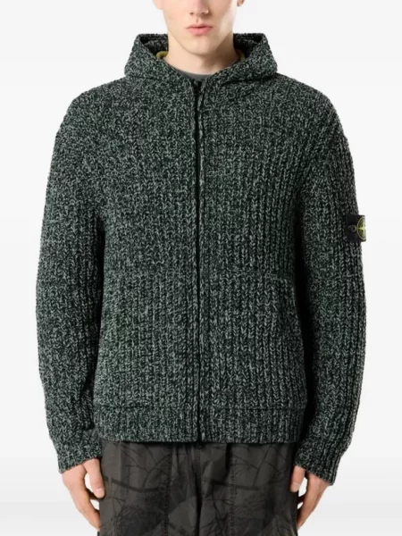 Pulover Stone Island cu strasuri verde