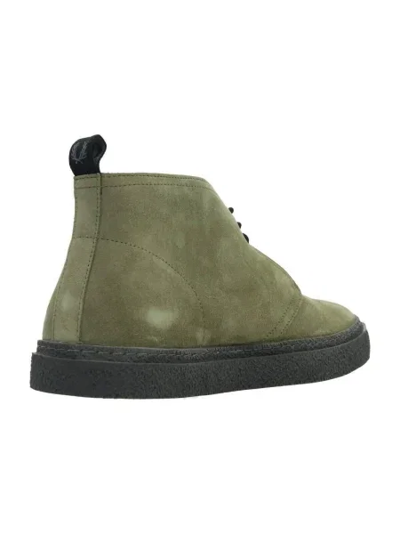 Pantofi Fred Perry din piele de căprioară verde