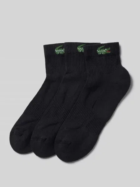 Skarpety z mieszanki bawełny w zestaw 3 szt. Lacoste czarne
