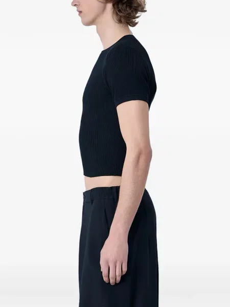 Tricou cu nervuri Rier negru