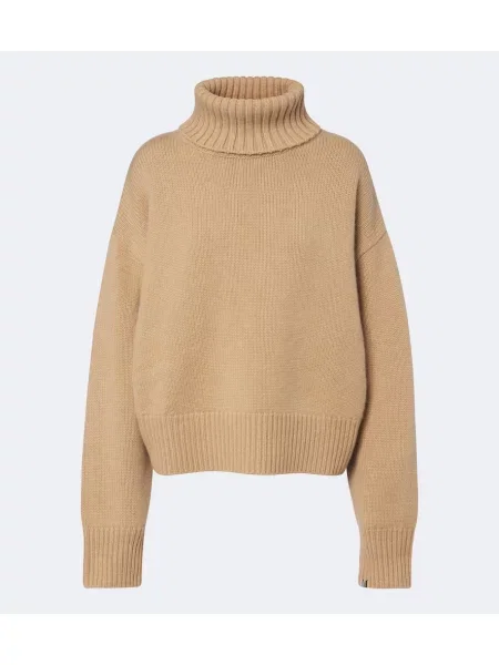 Decupat pulover Extreme Cashmere din cașmir bej