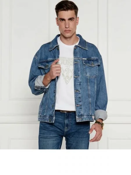 Guess Jeans Geacă de blug albastru