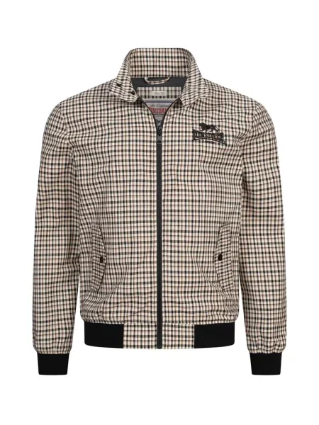 Клетчатый классический бомбер Lonsdale бежевый
