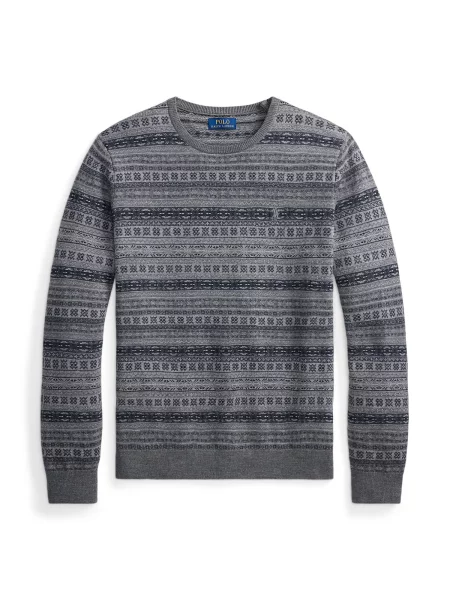 Polo Ralph Lauren Pulover gri / gri închis / negru alb