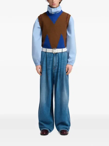 Pantaloni Marni albastru
