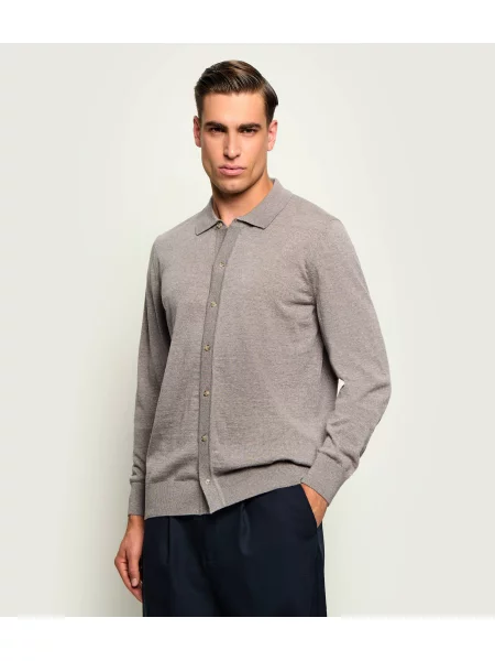 BOSS BLACK De lână cardigan H-Helbert negru