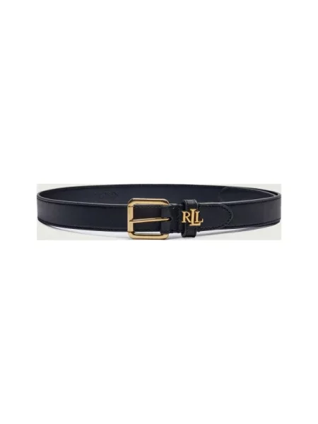 Cu centură curea Lauren Ralph Lauren din piele negru