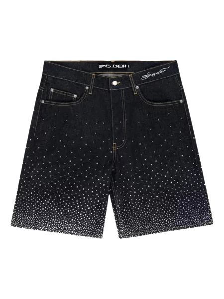 Džínové šortky Sp5der černé