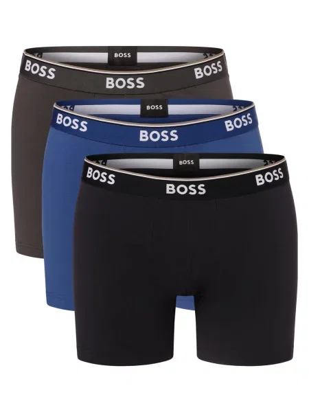 BOSS Obcisłe bokserki pakowane po 3 szt. Mężczyźni niebieski|szary|wielokolorowy L szare