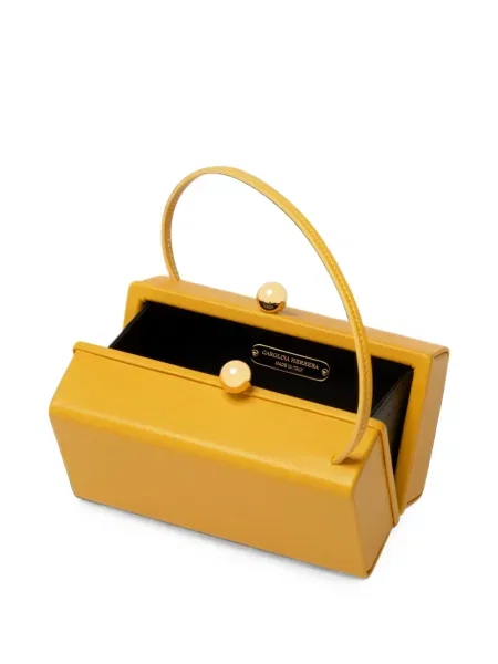 Top Carolina Herrera din piele galben