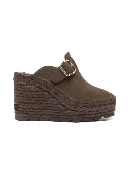Chodaki Stella Mccartney zamszowe brązowe