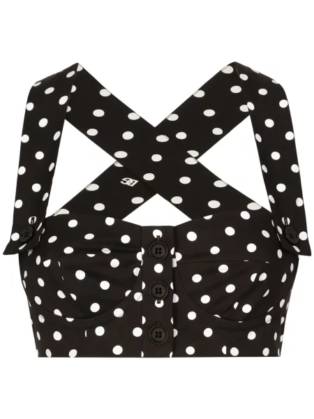 Top Dolce & Gabbana cu buline negru