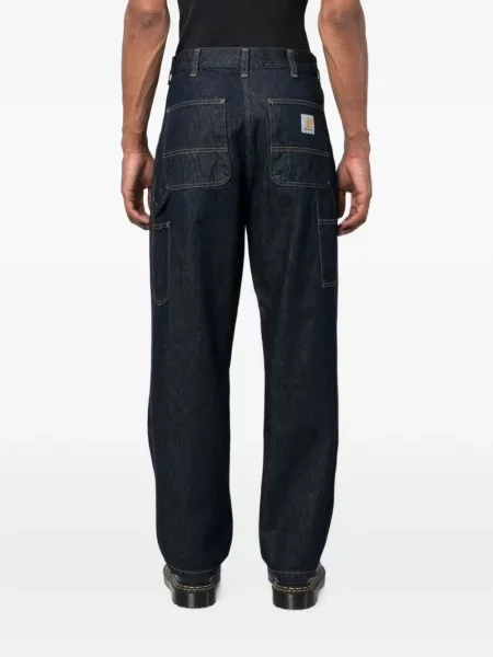 Blugi drepți Carhartt Wip albastru