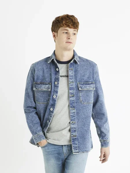 Kavbojska srajca Celio modra