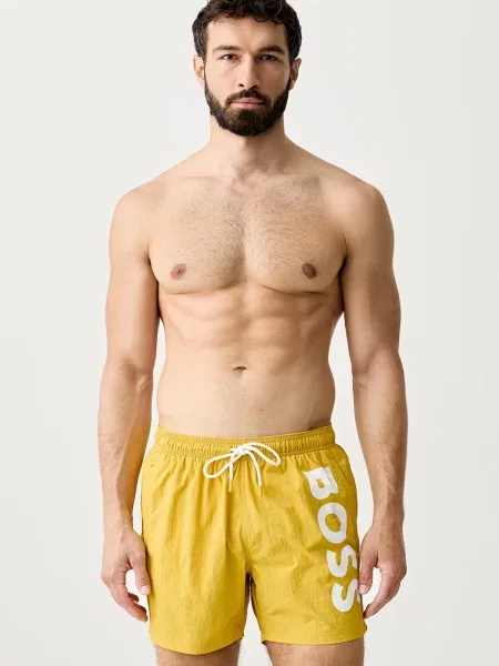 BOSS pantaloni scurți de baie pentru bărbați Octopus galben