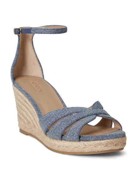 Lauren Ralph Lauren Sandali NELLIE moder denim modra