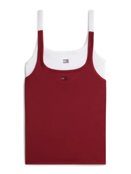 TOMMY HILFIGER Maiou albastru / roşu închis alb