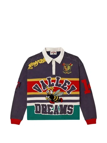 Polo Vale cu broderie albastru