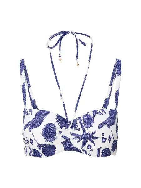 LingaDore Sutien costum de baie albastru deschis / albastru închis alb