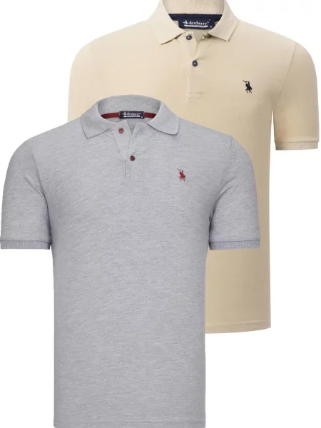 Tricou polo Dewberry gri