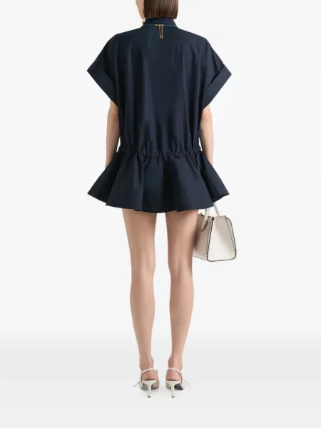 Rochie tip cămașă Givenchy cu funde din poplin albastru