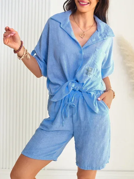 Cămașă Resti de in albastru