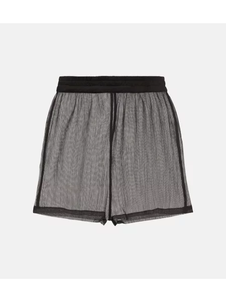 Przezroczyste szorty Jade Swim z wysoką talią niebieskie