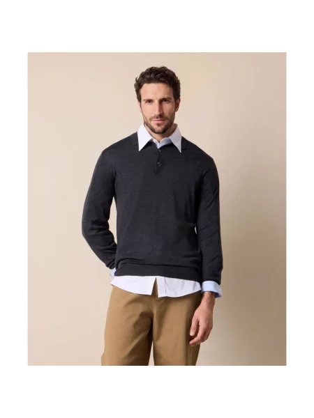 Sweter Brooks Brothers wełniany szary