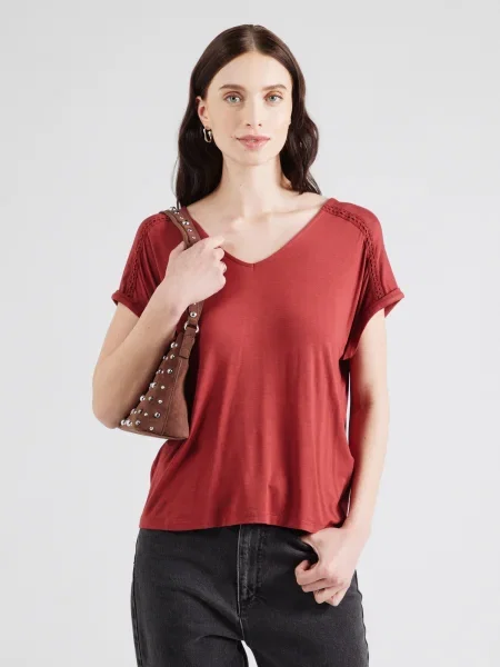VERO MODA Tricou VMVANESSA ruginiu maro