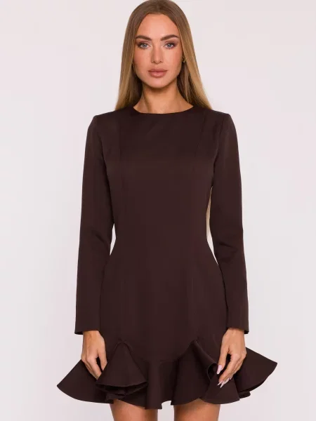 Rochie mini Made Of Emotion cu volane negru