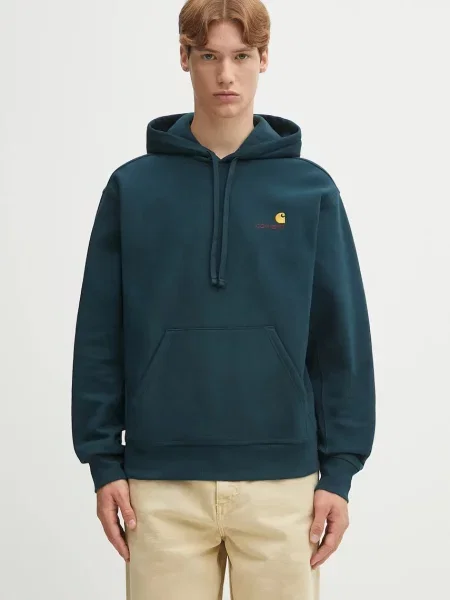 Bluza z kapturem Carhartt Wip z kapturem zielona