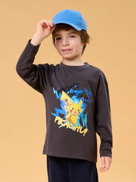 Sinsay Tričko Pokémon šedá