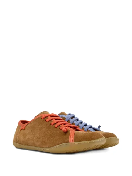 Sneakerși Camper cu șireturi din piele de căprioară maro