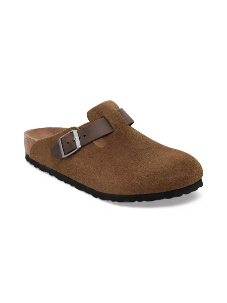 Birkenstock Boston BS Mixed Leather Regular Fit Mężczyźni Sandały Birkenstock Size: 9 brązowy