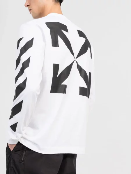 Μπλούζα Off-white με σχέδιο λευκό