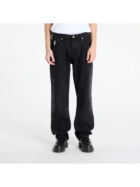 Pantaloni PLEASURES x Slipknot 5 Pocket Pant Black 36 negru