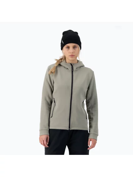 Női pulóver Mons Royale Arcadia Merino Fleece Hoody dried sage Arcadia Merino Fleece Hoody zöld