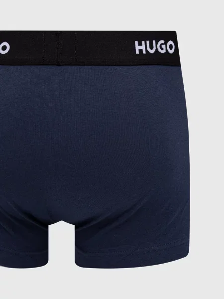 HUGO Boxerky námornícka modrá / biela / čierna námorníctvo