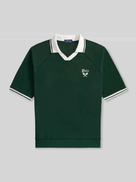 Koszulka polo o kroju regular fit z mieszanki bawełny Polo Ralph Lauren zielona