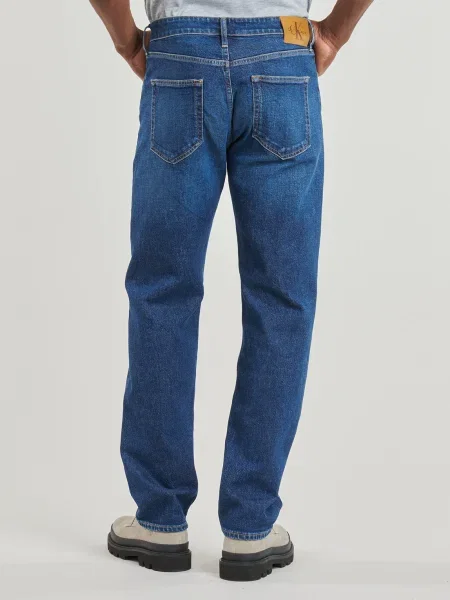 Blugi drepți Calvin Klein Jeans albastru