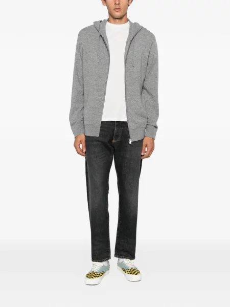 Cardigan From Future cu glugă gri