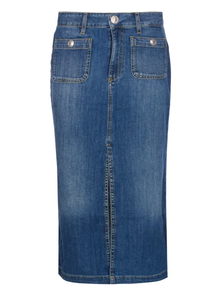 Fustă Liu Jo cu crăpătură albastru