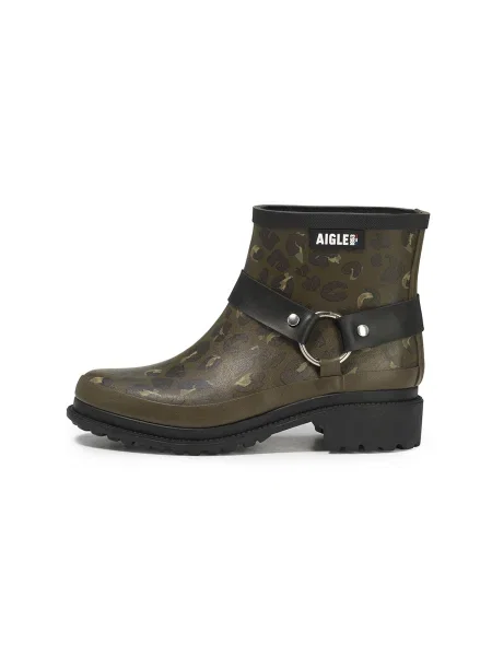 AIGLE Cizme de cauciuc Macadames kaki / oliv negru