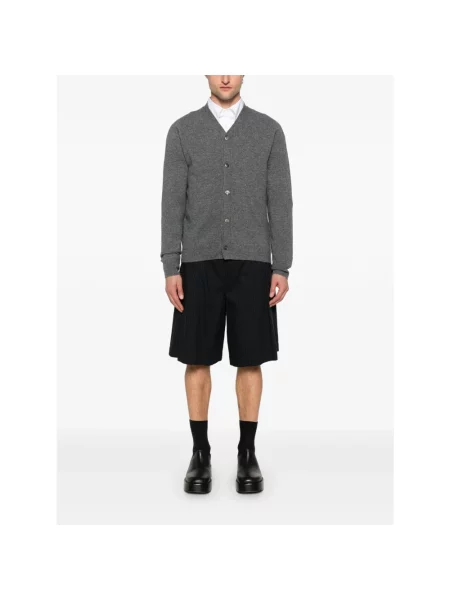 Sweter Comme Des Garcons z dekoltem w serek szary