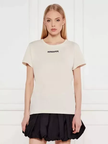 Patrizia Pepe Tricou + eșarfă bej