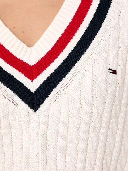 Tommy Jeans пуловер дамски от бежово