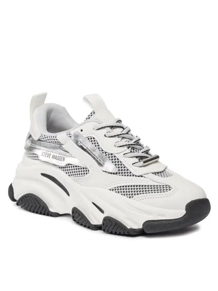 STEVE MADDEN Nízke tenisky POSSESSION čierna / strieborná biela