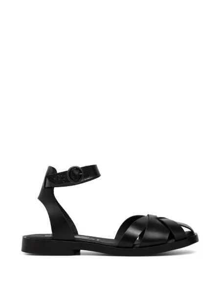 Sandale Fly London din piele cu cataramă negru